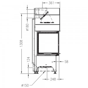 Каминная топка Palazzetti Sunny Fire 46 2D