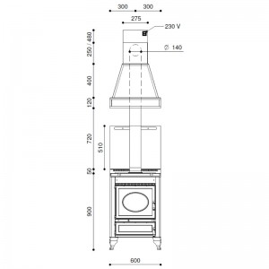 Печь-плита J. Corradi COUNTRY 60 L Thermo