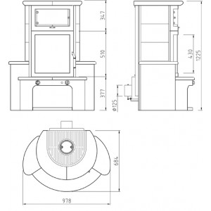 Отопительная Печь Hark 63 GT ECOplus, jola-braun/stone 245, рамка