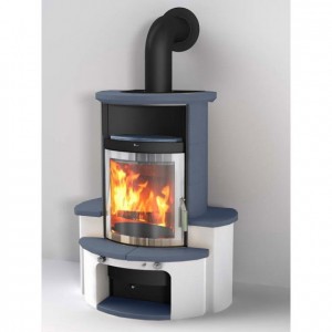 Отопительная Печь Hark 34 GT ECOplus, jeansblau 155, рамка хром