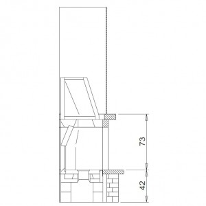 Каминная облицовка Palazzetti Cordoba, с банкетой, под Mbl 78 front