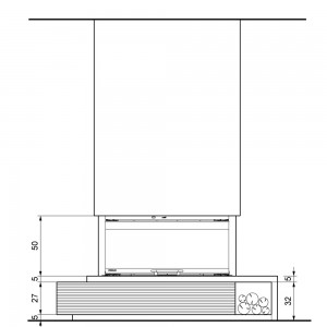Каминная облицовка Palazzetti KENT sx, под MBL 16:9 3D