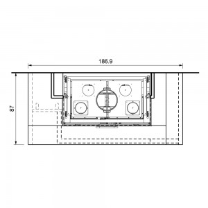 Каминная облицовка Palazzetti Texas sx, под MBL 16:9 3D