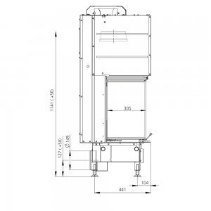 Каминная топка Richard Le Droff ARCHI 65/52 TRI-VISION
