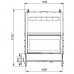 Каминная топка Palazzetti ECOMONOBLOCCO WT 16:9F N12 O2Ring