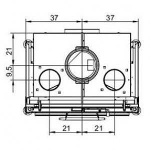 Каминная топка Palazzetti Ecomonoblocco 64 frontal