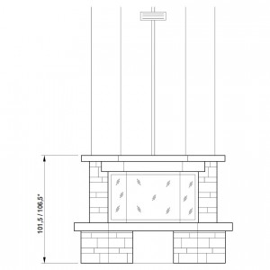 Каминная облицовка Palazzetti Neuchatel totale, под EMBL 64 exagone