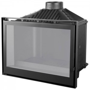 Каминная топка Liseo Castiron LCI 76 GF BG, черное стекло