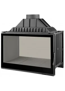 Каминная топка Liseo Castiron LCI 9 GDF BG, двусторонняя, черное стекло