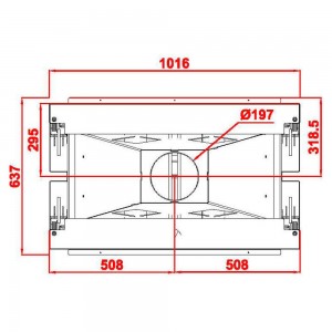 Каминная топка Axis KW 100 double face BG1