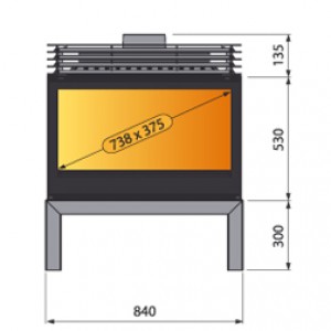 Отопительная печь Liseo Castiron LCI 9 GF Stove