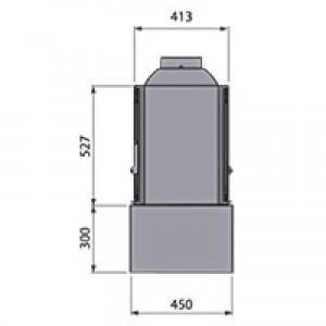 Отопительная печь Liseo Castiron LCI 5 GDF Table, двусторонняя