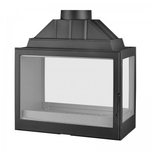 Каминная топка Liseo L7 DF + side glass, черная