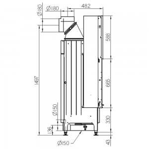 Каминная топка Palazzetti Sunny Fire 40 V