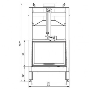 Каминная топка Palazzetti TERMOPALEX 78 Front