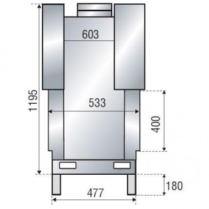 Каминная топка Axis H 1000 double face WS Black BG1