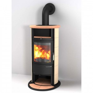 Отопительная Печь Hark 17 NHGT ECOplus, deco-cotto/sahara 239, черная рамка