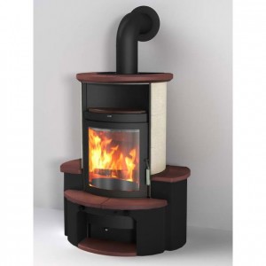 Отопительная Печь Hark 34 GT ECOplus, jola-braun/stone 245, цоколь графит