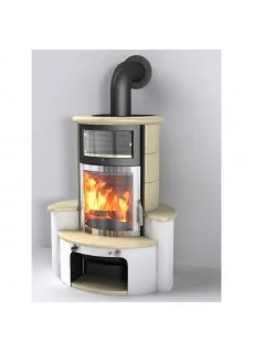 Отопительная Печь Hark 63 GT ECOplus, crema 711, рамка хром