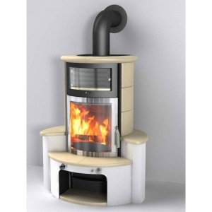 Отопительная Печь Hark 63 GT ECOplus, crema 711, рамка хром