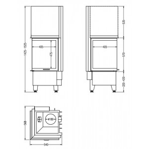 Каминная топка Hark Radiante 500/57 H VP ECOplus T1