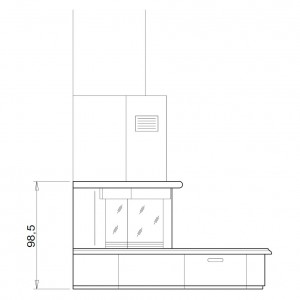Каминная облицовка Palazzetti Filadelfia dx, под Mbl 64 exagone