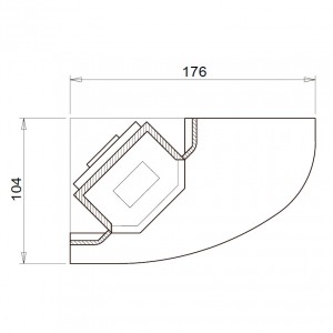 Каминная облицовка Palazzetti Filadelfia dx, под Mbl 64 exagone