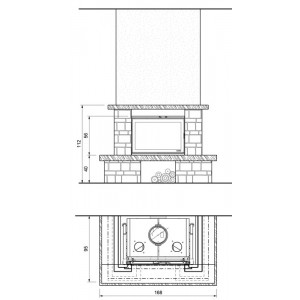Каминная облицовка Palazzetti Neuchatel fully-fitted