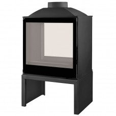 Отопительная печь Liseo Castiron LCI 5 GDF BG Stove, двусторонняя, черное стекло
