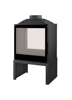Отопительная печь Liseo Castiron LCI 5 GDF BG Stove, двусторонняя, черное стекло