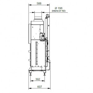 Каминная топка Palazzetti ECOMONOBLOCCO WT 16:9F N12E