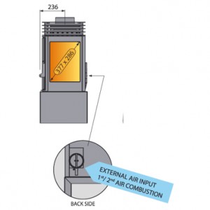 Отопительная печь Liseo Castiron LCI 9 GFL Stove, стекло слева