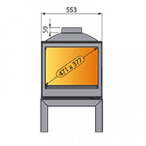 Отопительная печь Liseo Castiron LCI 5 GDFs Stove, двусторонняя, стекло слева