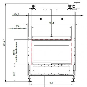 Каминная топка Palazzetti ECOMONOBLOCCO WT 86F V13EPLUS
