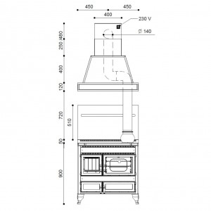 Печь-плита J. Corradi Rustica 90L