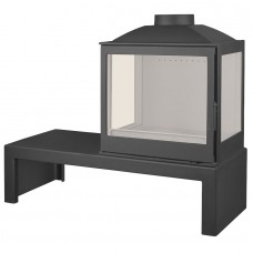 Отопительная печь Liseo Castiron LCI 5 GFLR Table, два боковых стекла