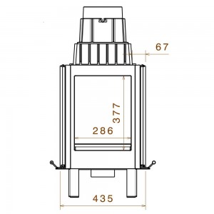 Топка Liseo L11 DF side glass