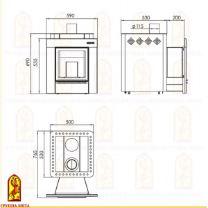 Дровяная печь для бани Мета METAFIRE АЛТАЙ 16