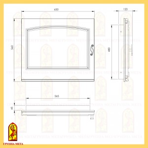 Дверь каминная Мета НОРМАНДИЯ (ДК650-1А)