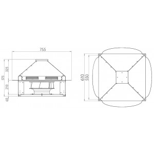 Дымосос Vortice Heatmaster F400 315 M4 0.25KW