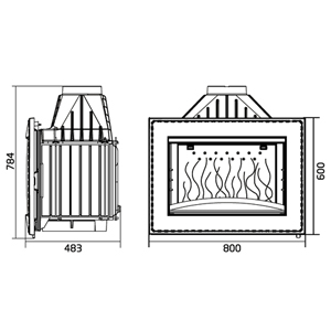 Каминная топка Invicta Decor 800 Cuir