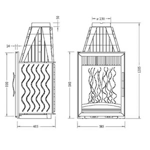 Каминная топка Invicta Vertical 840 (Инвикта Вертикаль 840)