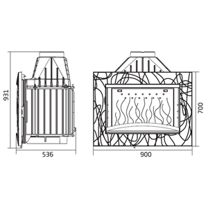Каминная топка Invicta Decor 900 Symphonie