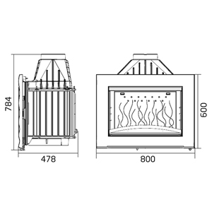 Каминная топка Invicta Decor 800 Onde