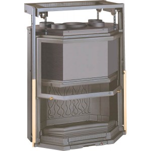 Каминная топка Invicta Prismatic 850 lifting door КРТ (Призматик 850 контргруз с распределителем)