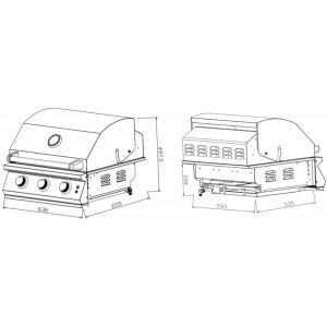 Газовый гриль Астов Deluxe 3 (Делюкс 3)