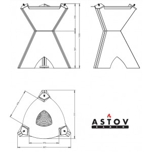 Очаг-гриль Астов Корона 3У