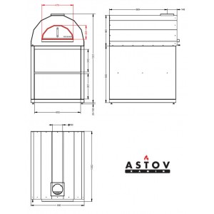 Пиццерия Astov 800 без подставки