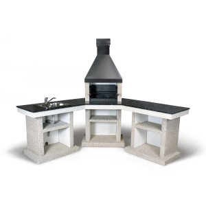 Барбекю Stimlex Anora L+стол+мойка black