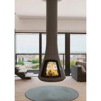 Камин Bordelet Calista 917 центральный, со стеклом, двухсторонний